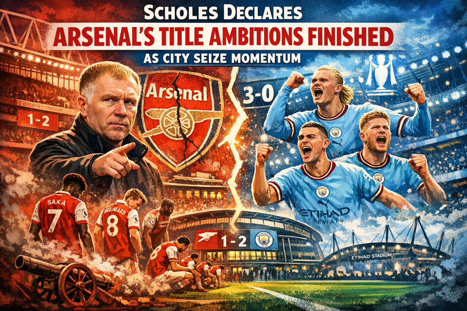 Scholes Declares Arsenal's Title Ambitions Finished as City Seize Momentum